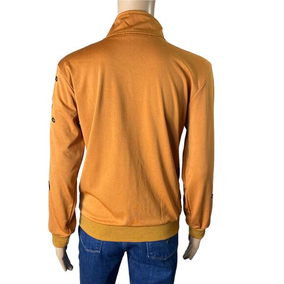 Orange Floral Lightweight Full-Zip Sweatshirt Size S - Picture 4 of 6